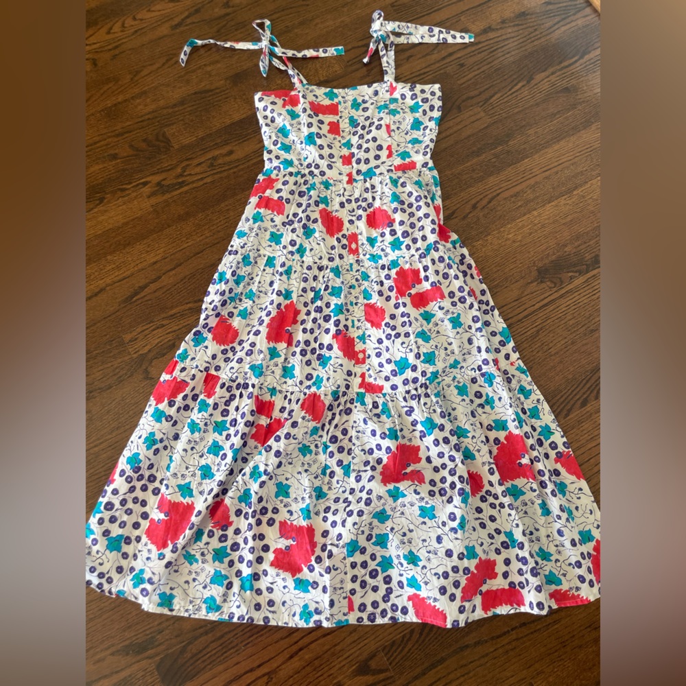 Oliphant floral tie shoulder dress, Size M